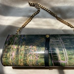 VINTAGE Watercolor Monet Waterlilies Purse